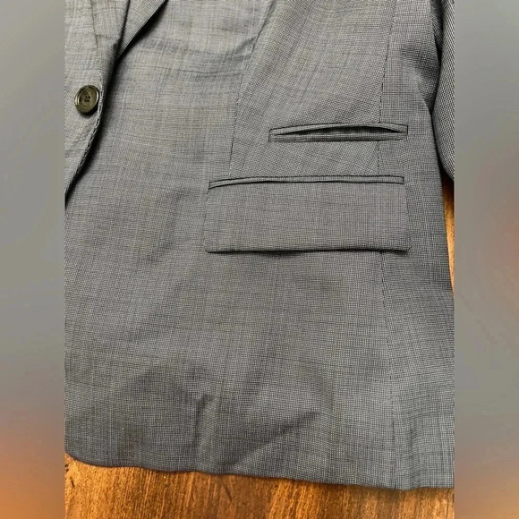 Hugo Boss Jaseia Virgin Wool Blazer Size 12 Navy Single Breasted Business NWT - Picture 12 of 16